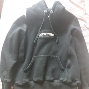 👽4 for $10👽 Faux Supreme black hoodie